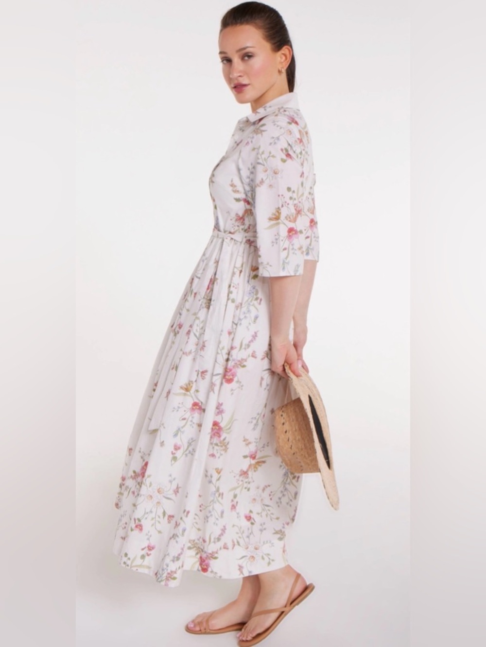 Hermoza Francesca Dress in White Meadow Sz XS - Picture 4 of 5